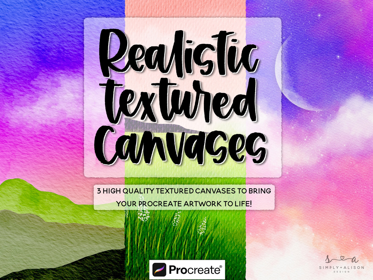 Realistic Textured Canvases