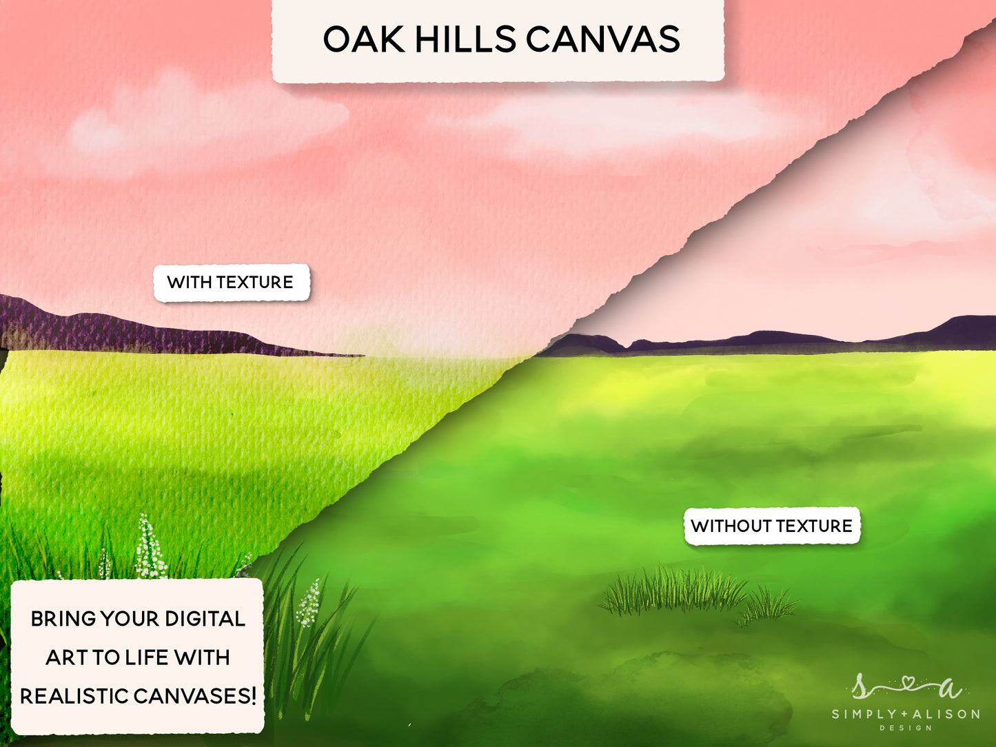 Realistic Textured Canvases