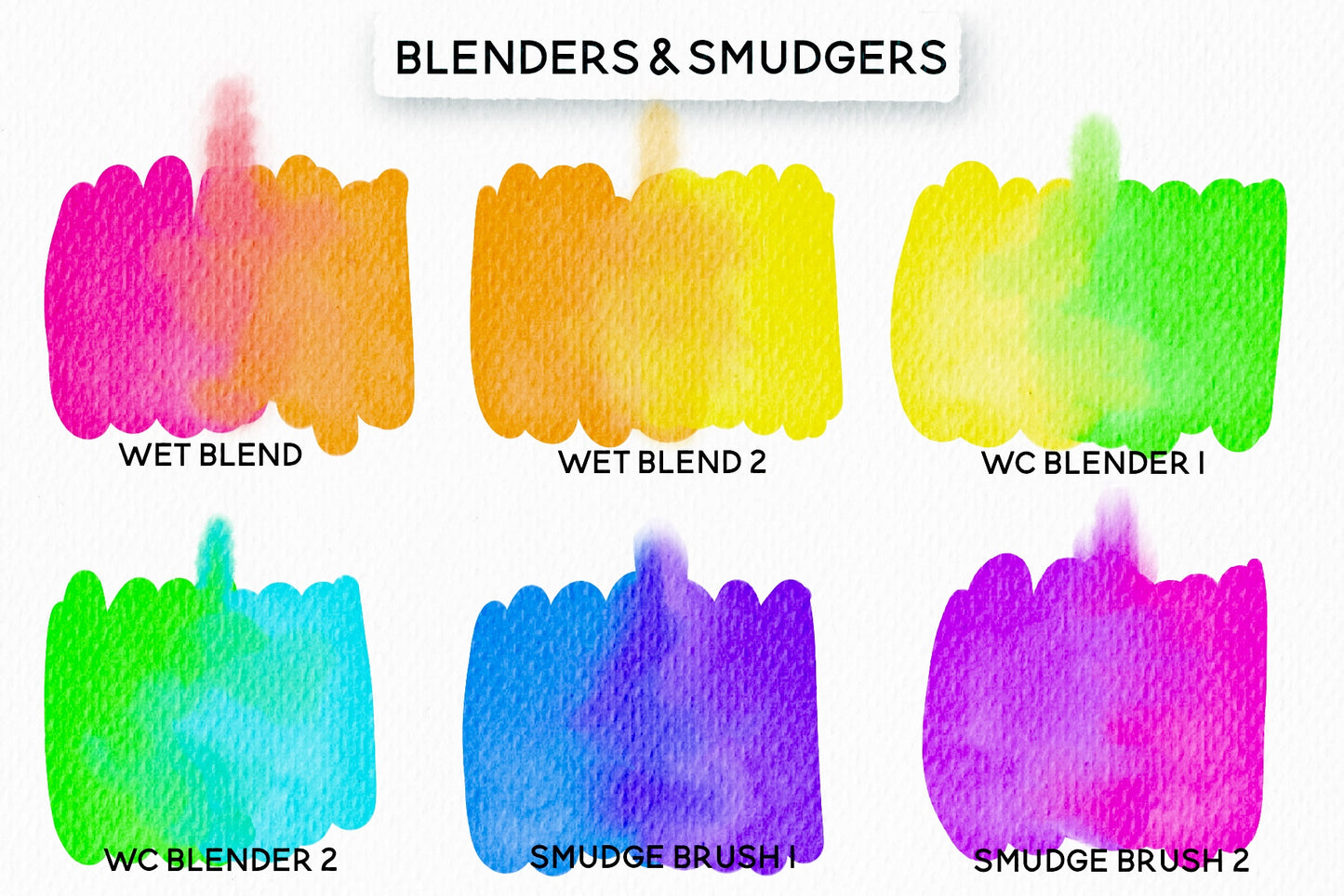 Realistic Watercolor Lettering Brushes