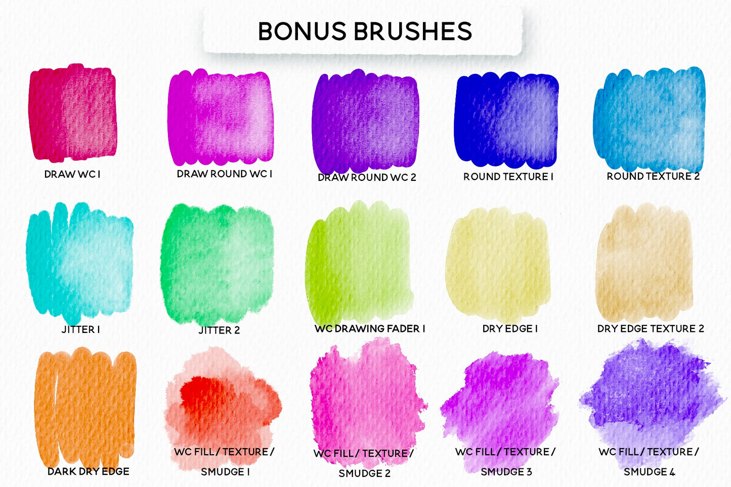 Realistic Watercolor Lettering Brushes