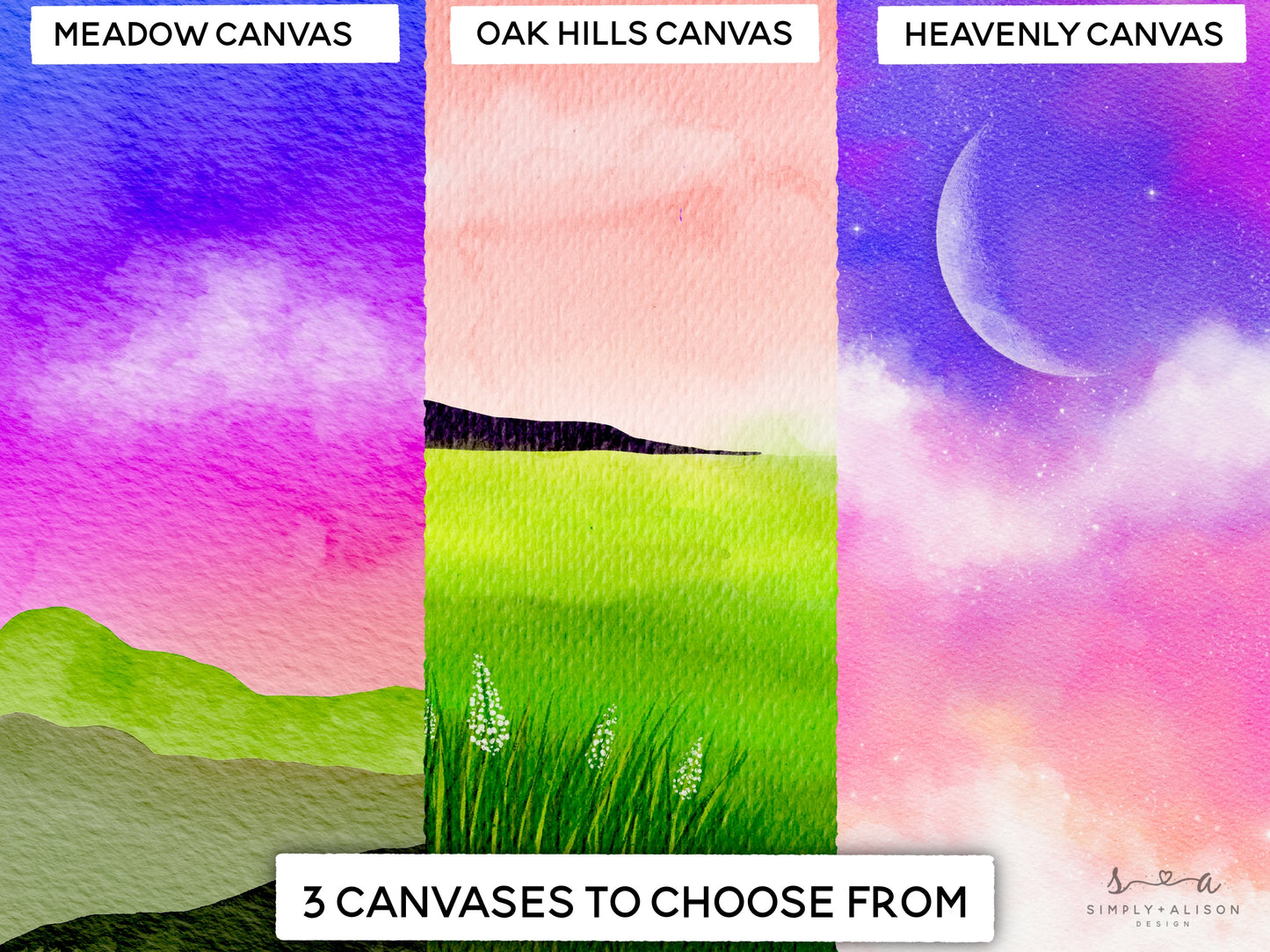 Realistic Textured Canvases